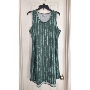 Wonderly Studio‎ Dress Green Tie Dye Sleeveless Knit Casual Loungewear XL